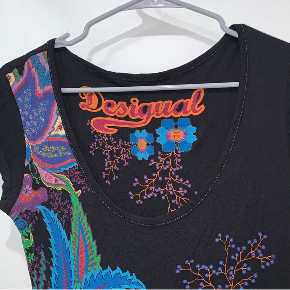 SOLD Desigual tricot floral print vintage dress - Picture 5 of 11